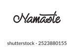 Namaste Handwritten Text Illustration Vector: Beautifully Crafted Design Perfect for Wellness Branding, Yoga Classes, Spiritual Retreats, and Inspiring Social Media Content to Promote Inner Peace