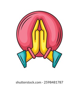 Namaste icon illustration design. Vector design