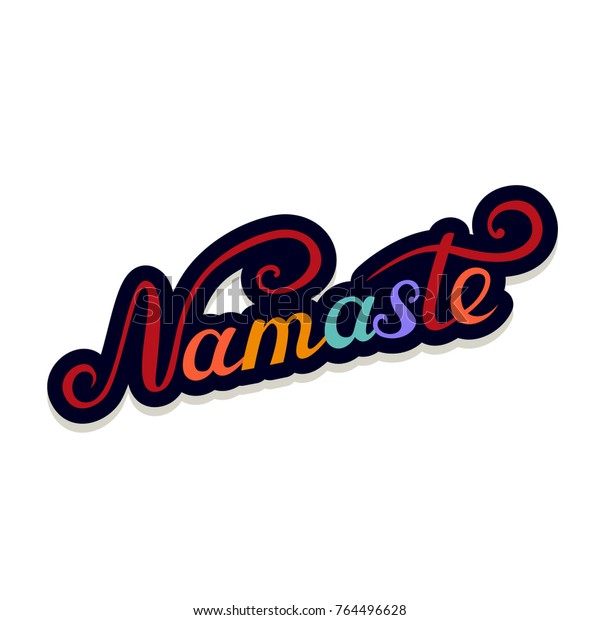 namaste lettering hello hindi lettering design stock vector royalty free 764496628 https www shutterstock com image vector namaste lettering hello hindi design colorful 764496628