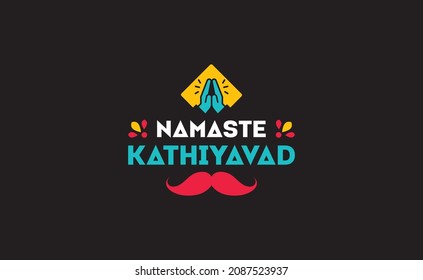 Namaste lettering. Isolated on Black background. Vector positive word for logos, yoga studio, t-shirt printing and your creativity.