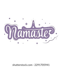 Namaste Modern Calligraphy Icon Vector Design.