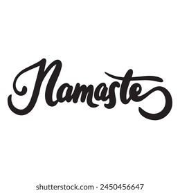 Namaste text. Hand drawn vector art.