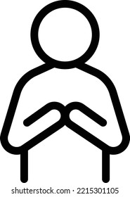 namaste Vector illustration on a transparent background. Premium quality symmbols. Thin line vector icons for concept and graphic design. 
