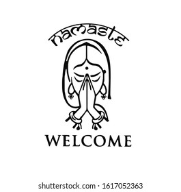 Namaste And Welcome For Home