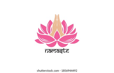 Namaste Yoga Logo Template. Best Logo Design