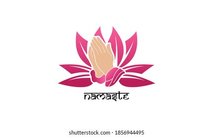 Namaste Yoga Logo Template. Best Logo Design