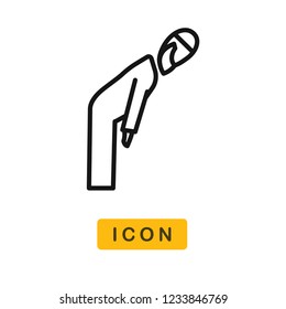 Namaz islamic prayer vector icon