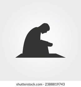 Namaz praying icon - Simple Vector Illustration