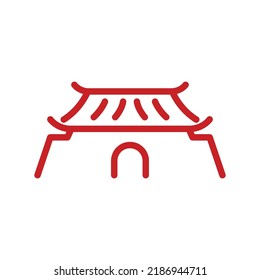 Namdaemu palace Vector illustration logotype logo icon