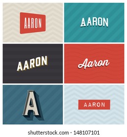 name aaron, graphic design elements