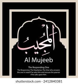 Name of ALLAH, Meaning, All praise to ALLAH, Name of GOD, Arabic Language, Arabic Typographic Design, Arabic Typography, Vector, Eps,