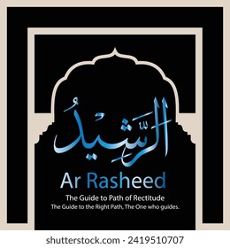 Name of ALLAH, Meaning, All praise to ALLAH, Name of GOD, Arabic Language, Arabic Typographic Design, Arabic Typography, Vector, Eps, English Translation, Design