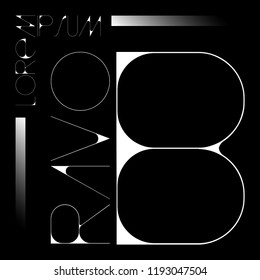 Name of alphabet letter logo type font B