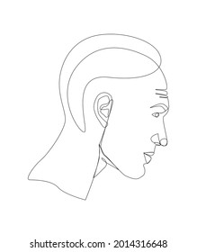 Name of artwork: "Men number 32" One-line art. The charm of this piece is the lines of different painters. Created by ART of ONE LINE.