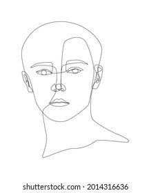 Name of artwork: "Men number 36" One-line art. The charm of this piece is the lines of different painters. Created by ART of ONE LINE.