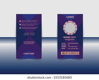 Tarjeta de identificación moderna y elegante y tarjeta de visita