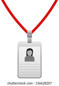 Name badge on a white background. Vector illustration.