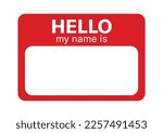name badge template. hello my name is blank template