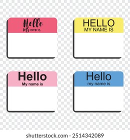 name badge template. hello my name is blank template. EPS 10. - Powered by Shutterstock - Get 15% off with code: PIKWIZARD15
