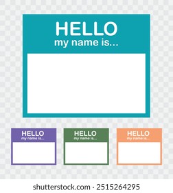 name badge template. hello my name is blank template. EPS 10.