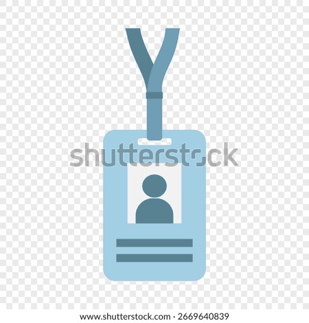 Name badge vector illustration. ID badge licon