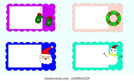 name box cute, along with an empty notes for kids education. perfect for a Christmas themed school reminder.