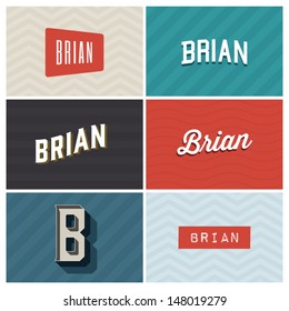 name brian, graphic design elements