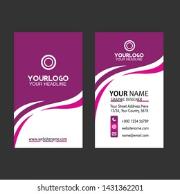 Name Business Card Vector Abstract