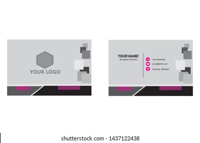 Name card for business with modern style