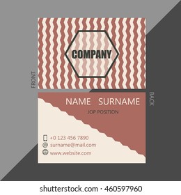 Name Card ,Business card template, Geometric pattern vector design editable, Vector/Illustration