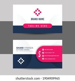 Name card front and back design template