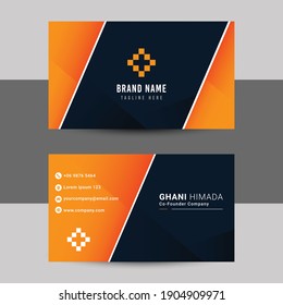 Name card front and back design template