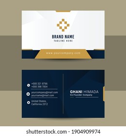 Name card front and back design template