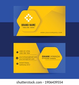 Name card front and back design template.
