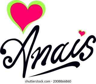 name card with hearts design