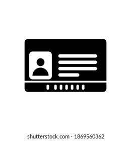 Name card illustration glyphs style education icon vector design, this vector is suitable for icons, logos, illustrations, stickers, books, covers, .etc