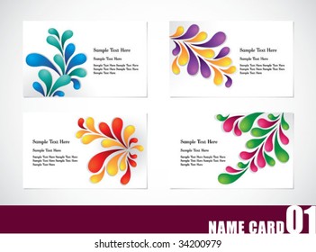 Name card template set 01