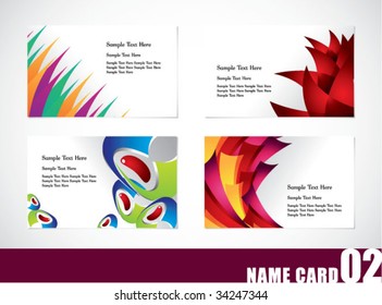 Name card template set 02