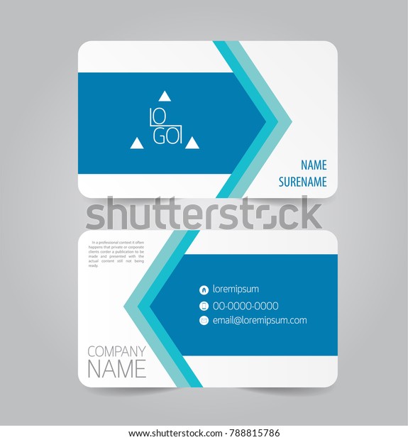 name card template vector design stok vektör telifsiz