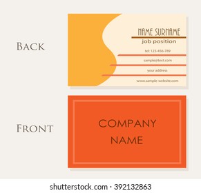 Name Card Template, a vector illustration of an elegant name card, perfect for your business card.
