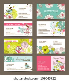 name card templates with floral theme