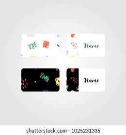 Name card vector. Business card.
Doodle pattern illustration in minimal cartoon style. Abstract doodle wallpaper.Hand drawn vector illustration.