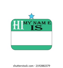 Name Card Vector ,Hi My Name Is 