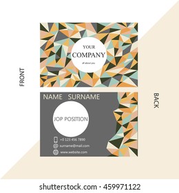 Name Card,Business card template, Geometric pattern vector design editable Vector/Illustration