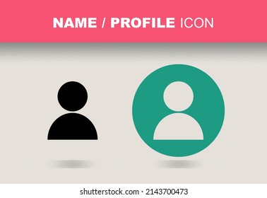 Icono de comunicación de nombres o diseño del vector de símbolos