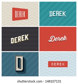 name derek, graphic design elements