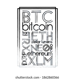 the name of different crypto currencies