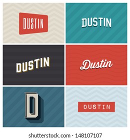 name dustin, graphic design elements