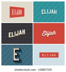 name elijah, graphic design elements