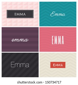 name emma, graphic design elements